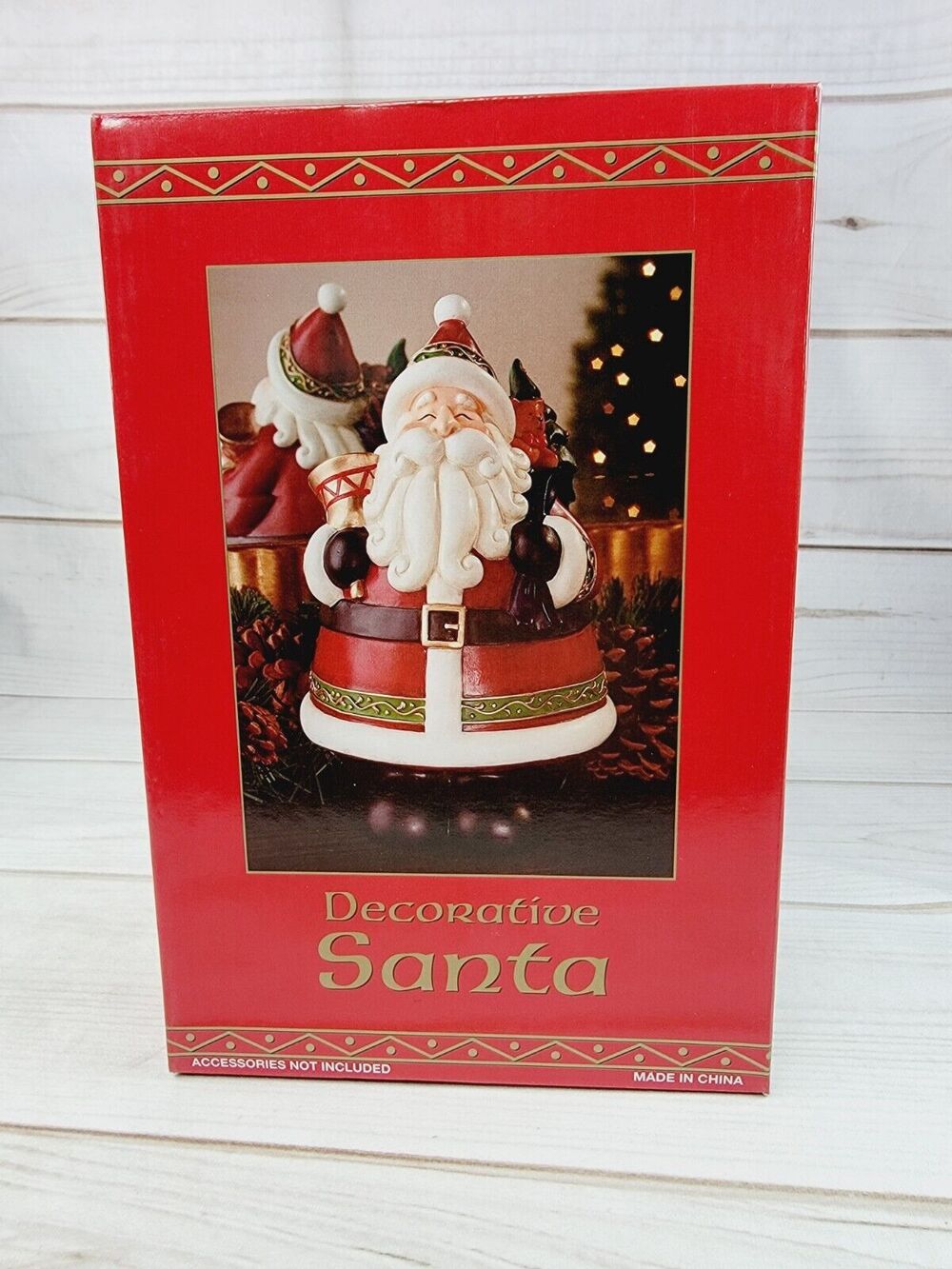 Costco 10" Decorative Santa With Bell and Bag of Toys Christmas NEW